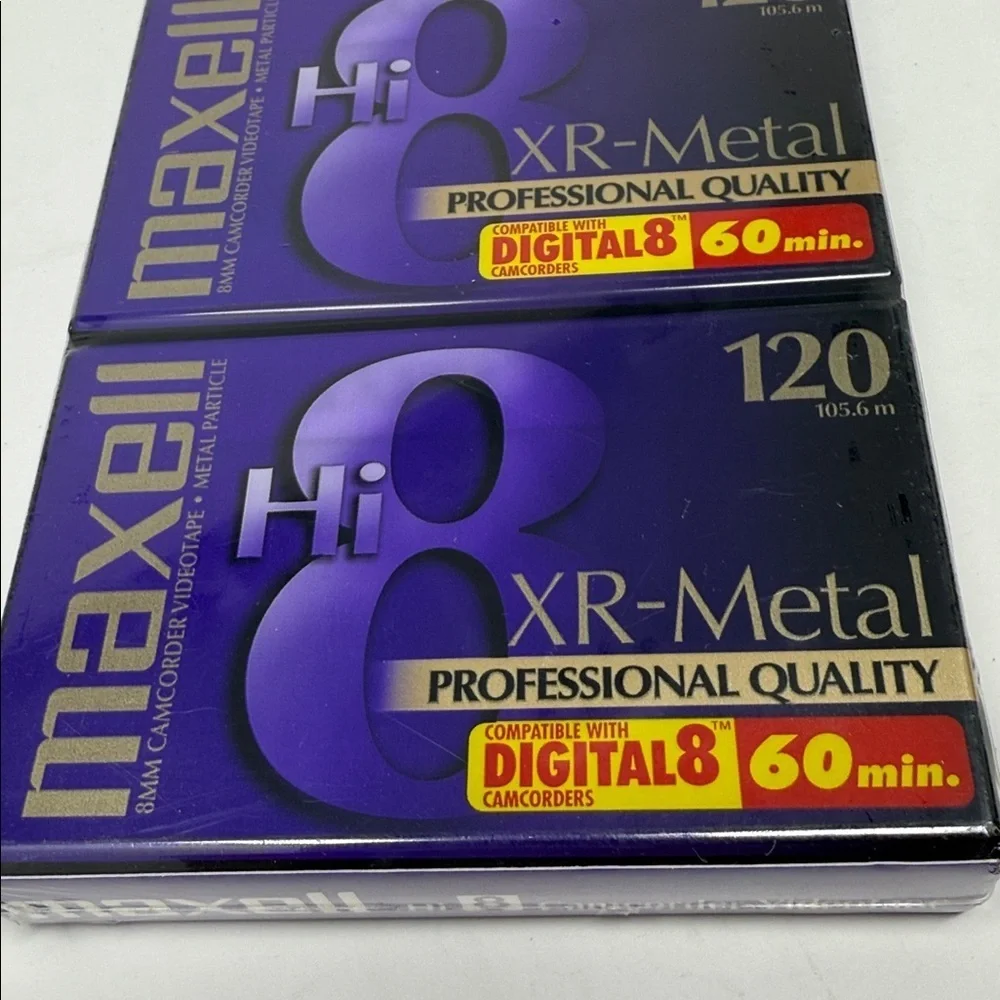 Maxell Hi8 XR-Metal 120 Digital8 Camcorder Tapes Lot of 4. sealed